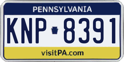 PA license plate KNP8391