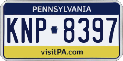 PA license plate KNP8397