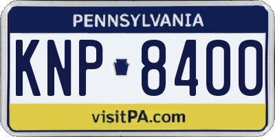 PA license plate KNP8400