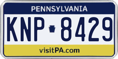 PA license plate KNP8429