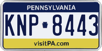 PA license plate KNP8443