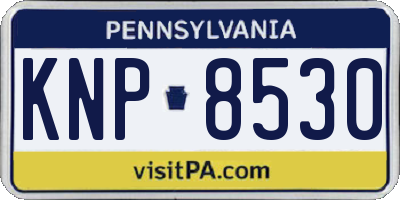 PA license plate KNP8530