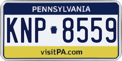 PA license plate KNP8559