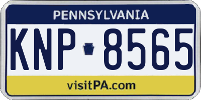 PA license plate KNP8565