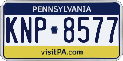 PA license plate KNP8577