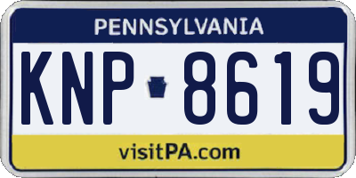 PA license plate KNP8619