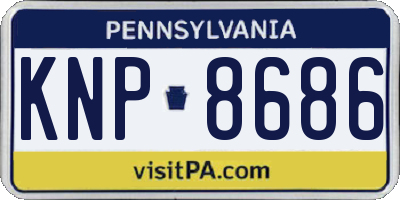 PA license plate KNP8686