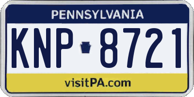 PA license plate KNP8721