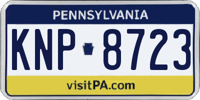 PA license plate KNP8723