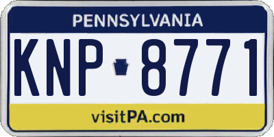 PA license plate KNP8771