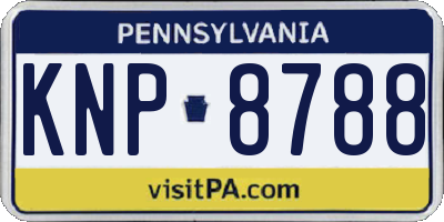 PA license plate KNP8788