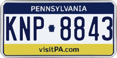 PA license plate KNP8843