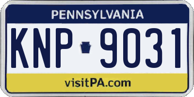 PA license plate KNP9031