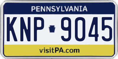 PA license plate KNP9045