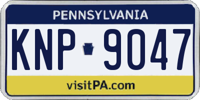 PA license plate KNP9047