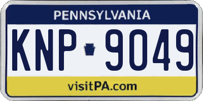PA license plate KNP9049