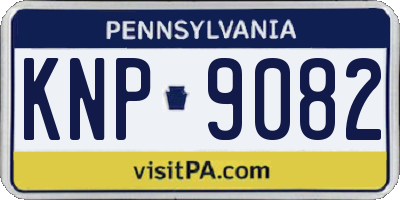 PA license plate KNP9082
