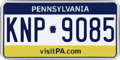 PA license plate KNP9085