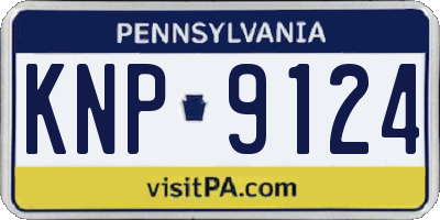 PA license plate KNP9124