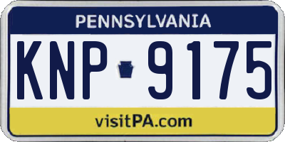 PA license plate KNP9175