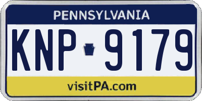 PA license plate KNP9179
