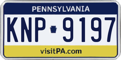 PA license plate KNP9197