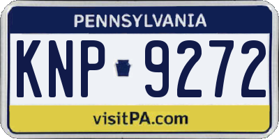 PA license plate KNP9272