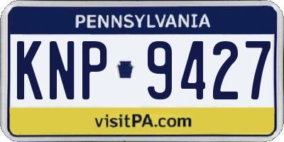 PA license plate KNP9427