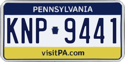 PA license plate KNP9441