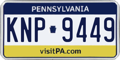 PA license plate KNP9449