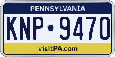 PA license plate KNP9470