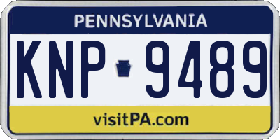 PA license plate KNP9489