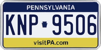 PA license plate KNP9506