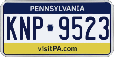 PA license plate KNP9523