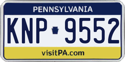 PA license plate KNP9552