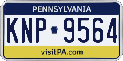 PA license plate KNP9564