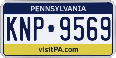 PA license plate KNP9569