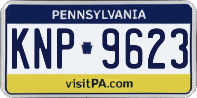 PA license plate KNP9623