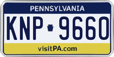 PA license plate KNP9660