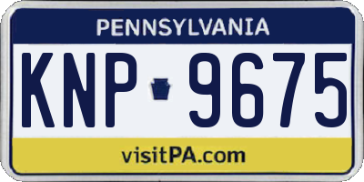 PA license plate KNP9675