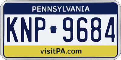 PA license plate KNP9684