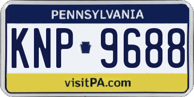 PA license plate KNP9688