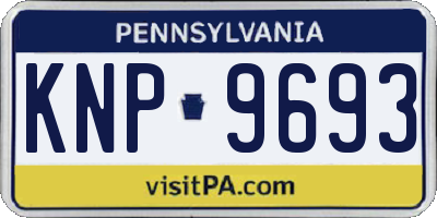 PA license plate KNP9693