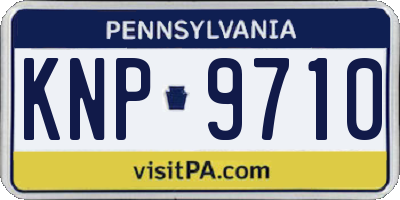 PA license plate KNP9710