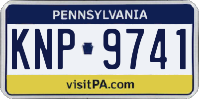 PA license plate KNP9741