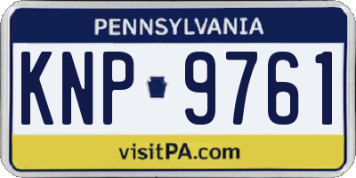 PA license plate KNP9761