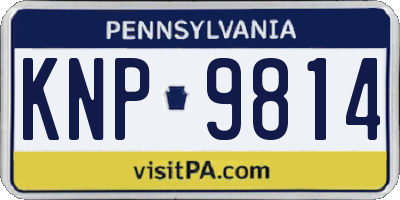 PA license plate KNP9814