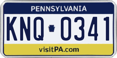 PA license plate KNQ0341
