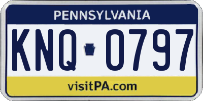 PA license plate KNQ0797