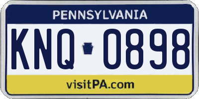 PA license plate KNQ0898
